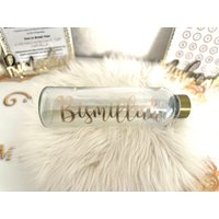 Bismillah Glasflasche 700Ml Becher Ramadan Islam Handarbeit Flasche Glas Trinkflasche Deko Iftar Eid Fasten Allah Gold Gastgeschenk von LoyanaShop