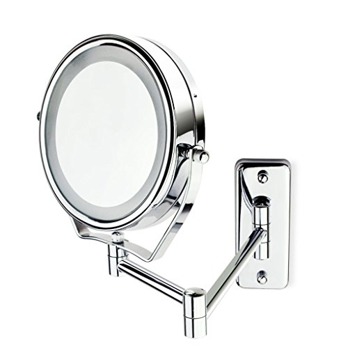 Loywe LED Beleuchtet wunderschöne Kosmetikspiegel für die Wandmontage 3 hohe Vergrößerungsgrade wählbar LW54(5 Fach) von Loywe