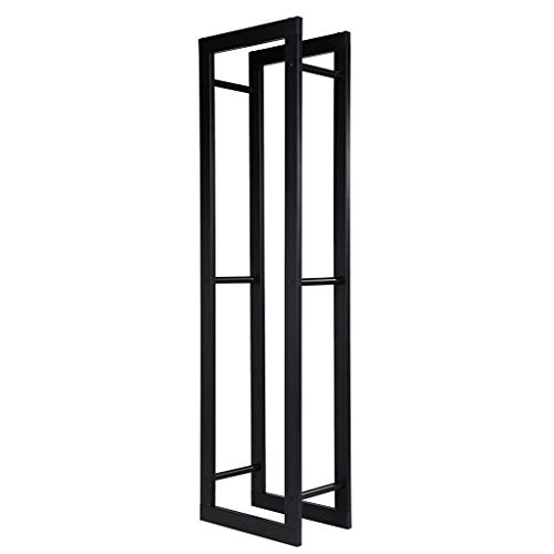 Loywe Kaminholzregal 40X25X150cm Kaminholzhalter Brennholzregal Feuerholzregal Kaminholzständer Brennholz Holzhalter aus Metall in Schwarz LW1084 von Loywe