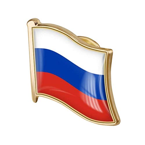 Lpitoy 1 Stück Anstecknadel Russischer Flagge, Metall-reversnadel, Brosche, Russische Flagge, Abzeichen, Neuheitszubehör von Lpitoy