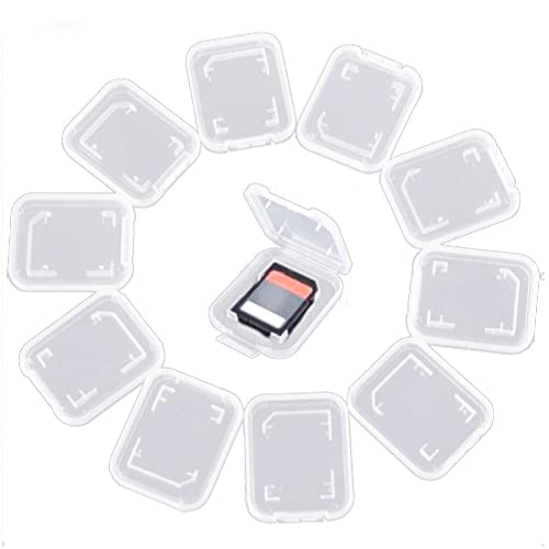 Lpitoy 10 Stück Transparente Speicherkartenhülle, Karten-aufbewahrungsbox, Transparente Standard-speicherkartenhülle, Karten-schutzboxen, Transparente Micro-Box von Lpitoy