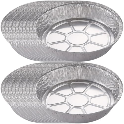 Lpitoy 20 Stück Runde Alufolienschalen, 20,3 Cm, Einweg-folienplattenbehälter, Luftfritteuse-einlagen, Aluminiumfolie, Runde Alufolienpfannen Für Partys, Backen, Braten, Kochen Lpitoy 20 Stück Runde Alufolienschalen, 20,3 Cm, Einweg-folienplattenbehälter, Luftfritteuse-einlagen, Aluminiumfolie, Runde Alufolienpfannen Für Partys, Backen, Braten, Kochen von Lpitoy