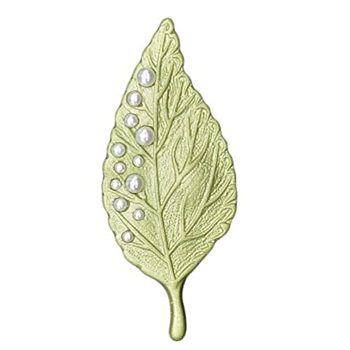 Lpitoy Blatt Brosche Pin Retro Grüne Pflanze Blatt Metall Pin Perle Blumen Brosche Für Frauen Kragen Zubehör Schmuck Geschenke von Lpitoy