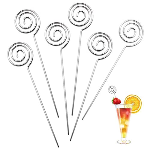 Lpitoy Cocktail Picks 6pcs Edelstahl Früchte Zahnstocher Wiederverwendbarer Cocktail Martini Getränkestangen Für Bar Party Barbeque Snacks Club von Lpitoy