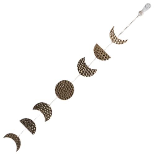Lpitoy Gold Mondphasen Wandbehang Dekor Metall Mond Girlande Wandbehang Ornamente Zimmer Dekor Wohnzimmer Schlafzimmer Kinderzimmer Dekor von Lpitoy