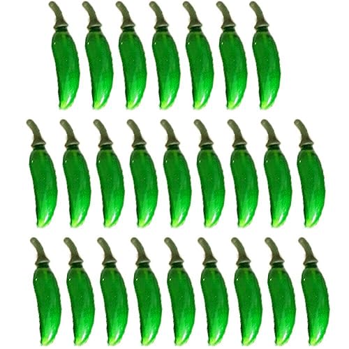 Lpitoy Mini Gefälschte Paprika 25pcs Simulation Kleiner Pfeffer Künstlich Kleiner Chili Lebensechter Gemüsemodell Für Fotografie -Requisiten von Lpitoy