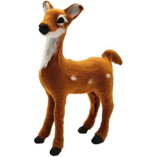 Lpitoy Niedliche Simulations-Hirsch-mini-Hirsch-osterdekorationen Für Zuhause. Niedliche Plüsch-liegende Hirsch-Figuren Für Den Innenbereich, Kawaii-raumdekoration von Lpitoy