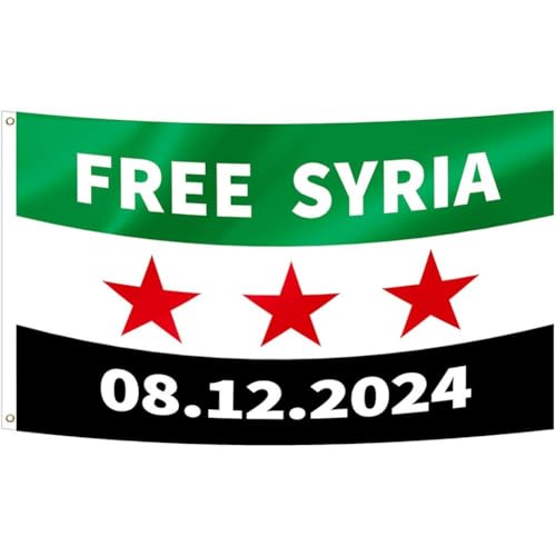 Lpitoy Syrische Flagge, Flagge „freies Syrien“, Banner Der Syrischen Armee Zwei Metallösen, Lichtbeständig, Lebendige Farben von Lpitoy