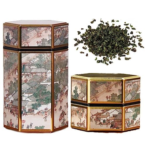 Lpitoy Tinplate Tee Organizer Hexagon Tea Versiegelte Glas Tee Lagerbehälter Vintage Style Storage Container Für Teezucker von Lpitoy