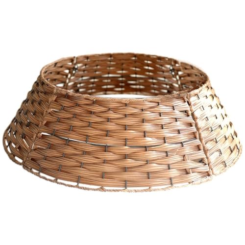 Lpitoy Weihnachtsbaum-Kragen, Rattan-weihnachtsbaumkorb, Gewebter Runder, Wiederverwendbarer Weihnachtsbaumrock Für Zuhause, Wohnzimmer, Weihnachtsbaum-Ausstellung von Lpitoy