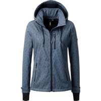 LPO Softshelljacke "SHELBY PEAK VI Women" leichte Softshelljacke mit All-Over-Print und abnehmbarer Kapuze von Lpo