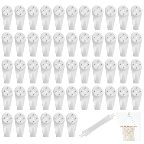 50 Stücke Spurlose Bilderhaken, Multifunktional Bilder Haken Wand Unsichtbare Bilder Haken Kleine Harte Wall Hooks No Drill Wandnägel Bilderrahmen Fixierung für Hängende Fotorahmen Gemälde Uhren von Lpolkvemelh
