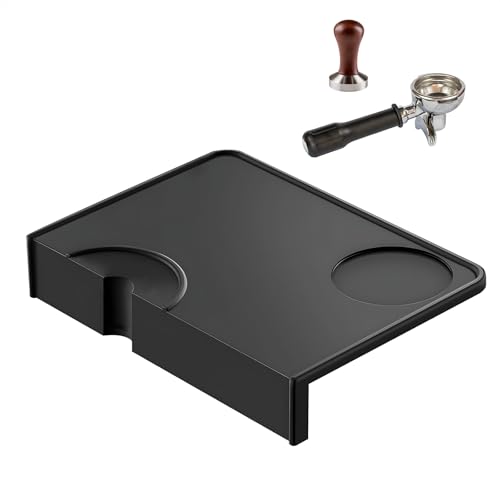 Tampermatte mit Kantenschutz, 20x15cm Silikon Kaffee Tamper Matte Stellplatz für Schützt Arbeitsplatte Kaffeeecke Anti-Rutsch und Wasserdicht Kaffee-Tampermatte Ideales Unterlage Kaffeemaschine von Lpolkvemelh