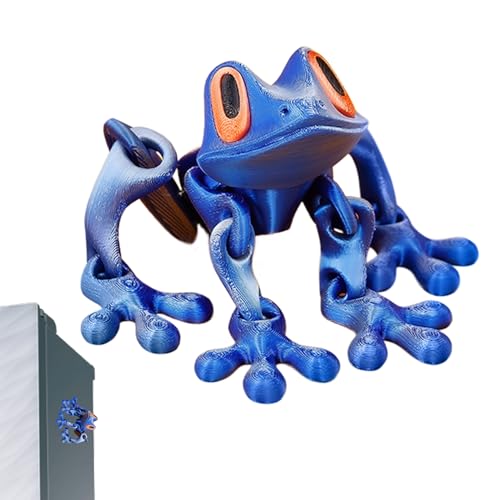 Bedruckter Froschs Mit Mehreren Gelenken, 3D Druck Simulations Froschs Kühlschrankmagnet Flexible Gelenk Frog Ornamente, Niedliche Frog Kühlschrankmagnete Für Heimdekoration, Kühlschränke von Lpoppcx