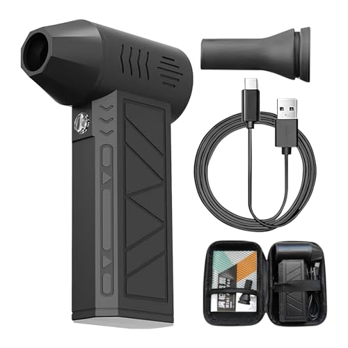 Lpoppcx Akkubetriebener Luftgebläse Staubbläser | Kompakter Elektrischer Turbo-Lüfter Luftbläser | 3-Stufen Trockengebläse Handstaubsauger Für Haustiere Zu Hause Unterwegs von Lpoppcx