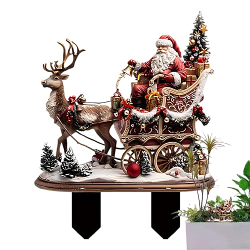 Lpoppcx Dekorative Staken für Garten, 2D Acryl Weihnachtsgartenstäbe, Realistische Deko für Außenbereich Rentier Kinder Rasen Blumentöpfe Terrasse Landschaftsbau Lpoppcx Dekorative Staken für Garten, 2D Acryl Weihnachtsgartenstäbe, Realistische Deko für Außenbereich Rentier Kinder Rasen Blumentöpfe Terrasse Landschaftsbau von Lpoppcx