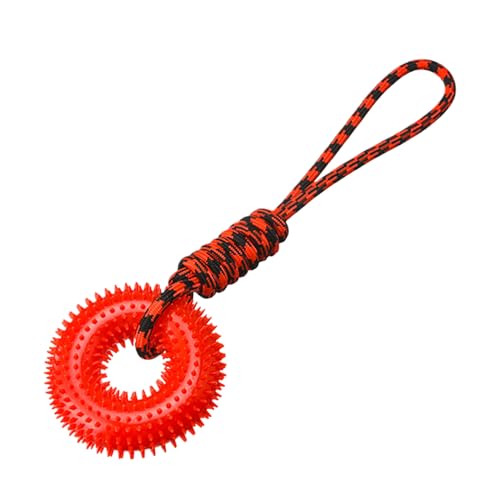 Lpoppcx Hundespielzeug Quietschend - Stachelring Kauspielzeug Trainer - Welpen Kauring Mit Seil Gegen Langeweile Und Zur Zahnung Geistige Förderung Spiel Drinnen Und Draußen Lpoppcx Hundespielzeug Quietschend - Stachelring Kauspielzeug Trainer - Welpen Kauring Mit Seil Gegen Langeweile Und Zur Zahnung Geistige Förderung Spiel Drinnen Und Draußen von Lpoppcx