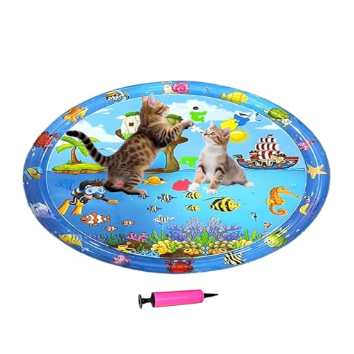 Lpoppcx Hundewasser Spielmatte, Kühlmatte Für Welpen, 99x99 cm Interaktive Hunde Kühlmatte Mit Pumpe Für Garten Outdoor Rasen Zuhause Indoor Wohnung Haustiere Welpen Kätzchen Bei Heißem Wetter Lpoppcx Hundewasser Spielmatte, Kühlmatte Für Welpen, 99x99 cm Interaktive Hunde Kühlmatte Mit Pumpe Für Garten Outdoor Rasen Zuhause Indoor Wohnung Haustiere Welpen Kätzchen Bei Heißem Wetter von Lpoppcx