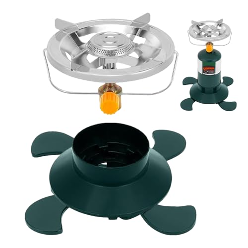 Lpoppcx Kocherständer - Wanderkocher Gaskartuschen Basis,Stabilisator Für Pfannen Mit Klappbarer Flammeneinstellung Camping Outdoor Picknick von Lpoppcx