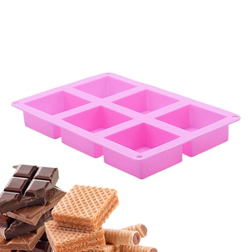 Lpoppcx Kuchenform | 6-Fach Quadratische Bonbonformen Silikon - Antihaft Backzubehör Quadratische Backwerkzeuge Für Knete Seifenherstellung Gips Resin Süßigkeiten Cupcakes Deko Lpoppcx Kuchenform | 6-Fach Quadratische Bonbonformen Silikon - Antihaft Backzubehör Quadratische Backwerkzeuge Für Knete Seifenherstellung Gips Resin Süßigkeiten Cupcakes Deko von Lpoppcx