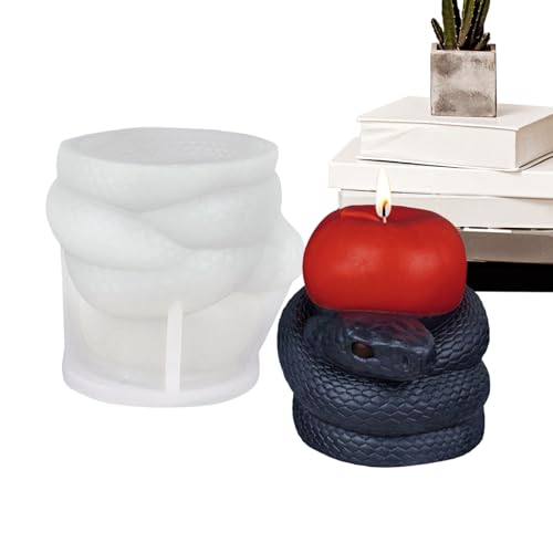 Lpoppcx Silicone Kerzenform - Schlangenform Kerzen Silikonform,Einfache Entnahme Nicht Haftend Werkzeug Seifenherstellung Zubehör Für Kreativprojekte Und Modelliermasse von Lpoppcx