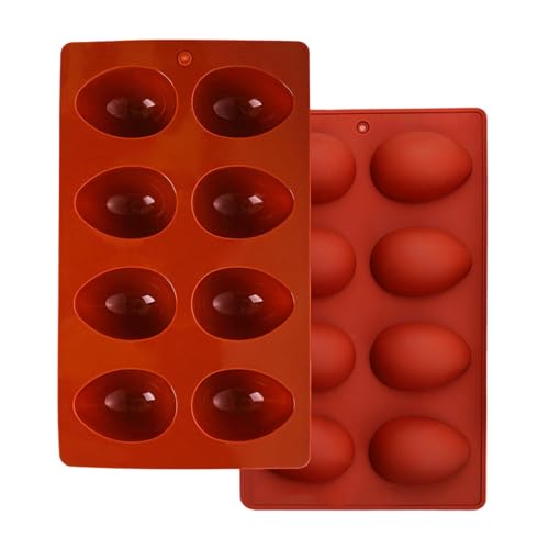 Lpoppcx Silikon Eierformen, 8-Fach Eier-Form würfelform, Ofenfeste Gussform 2 Stück geeignet für Brot Kuchen Dekoration Muffin Mousse und Süßigkeiten und für insbesondere zu Ostern Lpoppcx Silikon Eierformen, 8-Fach Eier-Form würfelform, Ofenfeste Gussform 2 Stück geeignet für Brot Kuchen Dekoration Muffin Mousse und Süßigkeiten und für insbesondere zu Ostern von Lpoppcx