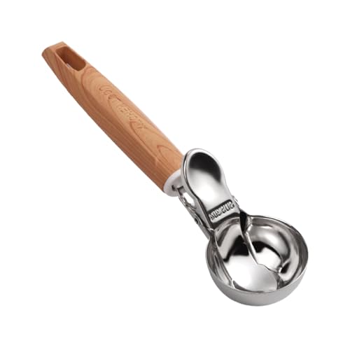 Lpoppcx Stabiler Eisportionierer - Edelstahl-Eiskugelformer für Keksbacken | Spülmaschinenfeste Portionierhilfe Für Cupcake Picknick Haushalt von Lpoppcx