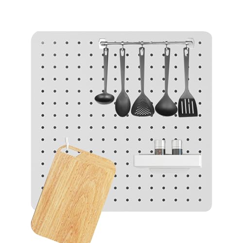 Lpoppcx Stecktafeln für Wände,Pegboard-Aufbewahrung für Schreibtischorganisation | Platzsparende Aufbewahrung Organisation Für Wohnzimmer Bastelzimmer Arbeitszimmer Küche Kinderzimmer von Lpoppcx
