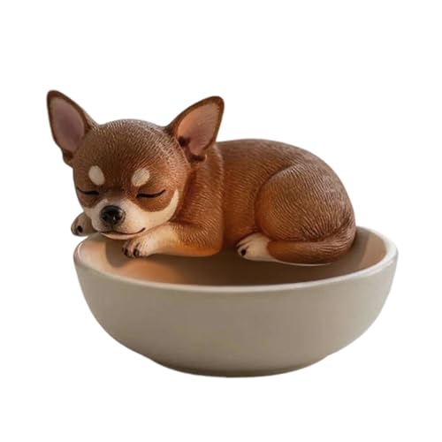 Lpoppcx Teelichthalter - Tisch Kerzenhalter | Dekorative Schale Mit Hund Design Für Wohnung Küche Kamin Halloween Feiertage Party von Lpoppcx