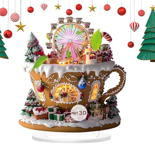 Lpoppcx Weihnachts Mittelstücke - Farbenfrohe 2D Weihnachtsdeko Tafel | Mit Ständer Acryl Deko Mit Schloss-Design Für Einkaufszentren Restaurants Bücherregale Lpoppcx Weihnachts Mittelstücke - Farbenfrohe 2D Weihnachtsdeko Tafel | Mit Ständer Acryl Deko Mit Schloss-Design Für Einkaufszentren Restaurants Bücherregale von Lpoppcx