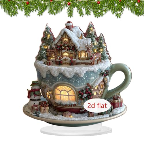 Lpoppcx Weihnachtstisch Schilder - Farbenfrohe 2D Weihnachtsdeko Tafel - Mit Ständer Acryl Deko Mit Schloss-Design Für Einkaufszentren Restaurants Bücherregale Lpoppcx Weihnachtstisch Schilder - Farbenfrohe 2D Weihnachtsdeko Tafel - Mit Ständer Acryl Deko Mit Schloss-Design Für Einkaufszentren Restaurants Bücherregale von Lpoppcx