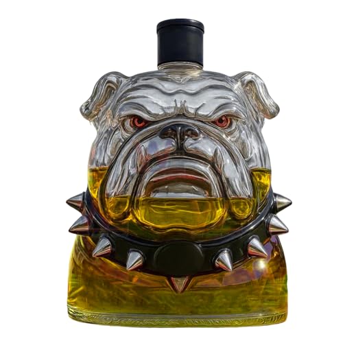 Lpoppcx Weinflaschen | 300ml transparente Whisky-Karaffe aus Glas in Bulldog-Design | Alkoholspender Deko Geschenk Für Bar Wohnzimmer Männer Geburtstag Festtage Lpoppcx Weinflaschen | 300ml transparente Whisky-Karaffe aus Glas in Bulldog-Design | Alkoholspender Deko Geschenk Für Bar Wohnzimmer Männer Geburtstag Festtage von Lpoppcx
