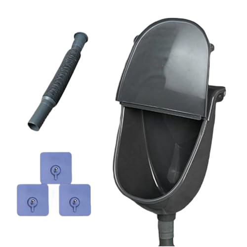 Wasserlose Urinal Mit Deckel Für Männer, Wandmontiertes Geruchloses Urinal Mit Deckel Urinflaschen Für Männer,Wiederverwendbarer Verstellbarer Spülmechanismus Schlauch Für Haus Garten Camping von Lpoppcx