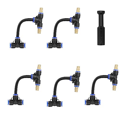 Lpraer 5 Stücke Nebeldüsen Sprühnebel T-stück Verbinder mit 10cm verstellbare Messing Wasserrohr Sprühdüse Sprayer Sprinkler T-Steckverbinder Ersatzköpfe für Outdoor Bewässerungssystem(Mit 2 Düsen #1) Lpraer 5 Stücke Nebeldüsen Sprühnebel T-stück Verbinder mit 10cm verstellbare Messing Wasserrohr Sprühdüse Sprayer Sprinkler T-Steckverbinder Ersatzköpfe für Outdoor Bewässerungssystem(Mit 2 Düsen #1) von Lpraer
