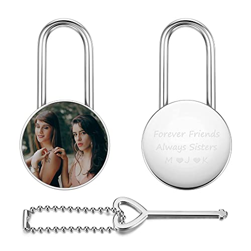 Lpraer Liebesschloss mit Gravur und Schlüssel Personalisiert Foto Namen Datum Schloss mit Gravur Legierung Vorhängeschloss Personalisierte Geschenke für Frauen Männer Lpraer Liebesschloss mit Gravur und Schlüssel Personalisiert Foto Namen Datum Schloss mit Gravur Legierung Vorhängeschloss Personalisierte Geschenke für Frauen Männer von Lpraer