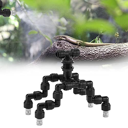 Lpraer Reptilien Terrariendüse 360° Verstellbarer Reptilie Düse Fogger Mist Sprinkler Sprühdüse Beregnungsanlage Terrarium Zubehör für Reptiles Aquarium Tank Regenwald Landschaft, 4 Düsen von Lpraer