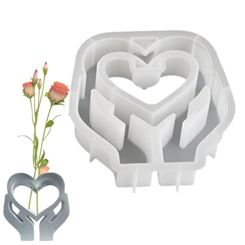 Herzvase -Form, Gips -Testrohr, Silikonröhrchen -Schimmelpilz -Gussguss, einzigartiges herzförmiges Design 14,5 x 14 x 3,5 cm/5.71x5.51 x 1,38 Zoll für Valentinstagstischdekorationen Herzvase -Form, Gips -Testrohr, Silikonröhrchen -Schimmelpilz -Gussguss, einzigartiges herzförmiges Design 14,5 x 14 x 3,5 cm/5.71x5.51 x 1,38 Zoll für Valentinstagstischdekorationen von Lpsdssre