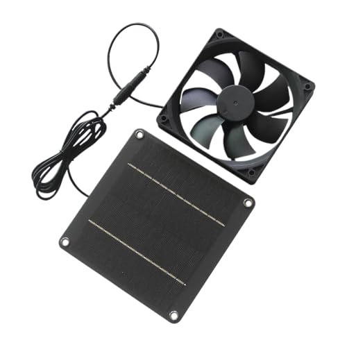 Lpsdssre 20-W-Solarpanel-Ventilator, Wasserdichtes Design, 15 X 15 Cm, Dachlüftungsventilator, Solargebläse Für Den Außenbereich, Einfache Installation, Für Dachhaus, Schuppen, Dachboden, Hund von Lpsdssre