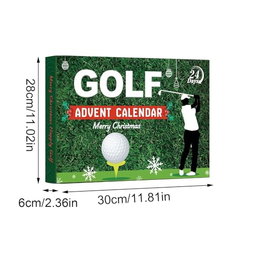 Lpsdssre Adventskalender Countdown | Countdown Kalender - 24 Fächer Mit Golfthema Füllung Für Erwachsene Weihnachtsgeschenkideen von Lpsdssre