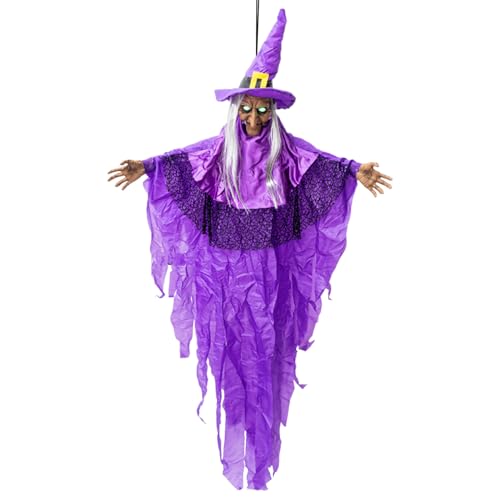 Lpsdssre Halloween Hexe | Bewegliche Halloween Hexe,Mit Leuchtenden Augen Und Geräuschaktivierung Als Außendekoration Für Garten Vorgarten Terrasse Fest Karneval Dekoration Lpsdssre Halloween Hexe | Bewegliche Halloween Hexe,Mit Leuchtenden Augen Und Geräuschaktivierung Als Außendekoration Für Garten Vorgarten Terrasse Fest Karneval Dekoration von Lpsdssre