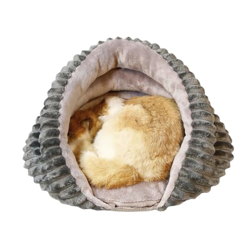 Lpsdssre Katzenhöhlenbett - Indoor Warm Kitten Bed - Warming Rutschfestes Haus mit Tunnel Design Schlafen für Zuhause Reise Winter Draußen Balkon Schlafzimmer Outdoor von Lpsdssre