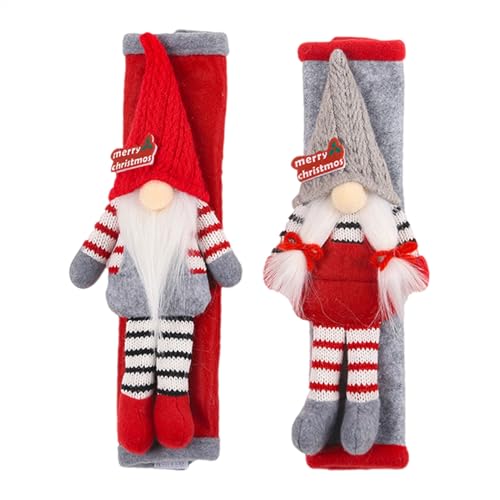 Lpsdssre Kühlschrank Tür Abdeckungen, 2er Set Haushaltsgeräte Griffschutz, Weihnachtswichtel Deko Für Wohnung Küche Raum von Lpsdssre