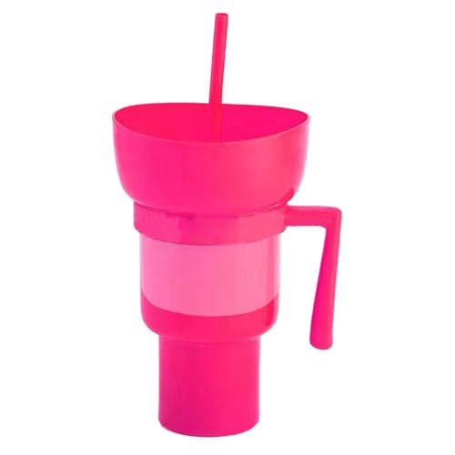 Lpsdssre Top Snack Bowl Drink Cup, Getränk Und Snackhalter, Wiederverwendbare Tasse Und Schüsselkombination, Kompakt Leicht, Große Kapazität, 26x14 Cm, Für Picknickreisen von Lpsdssre