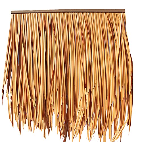 Lqdpdd Wetterfeste Strohhalm Holzhaus Die Palmdächer Paneele,Feuerfeste Verfügbar für 10 Jahre,Für Tiki Bar Sonnenschirm Hawaii Bauernhaus Poolbar Pavillon(Size:24pcs,Color:Dark Yellow) von Lqdpdd