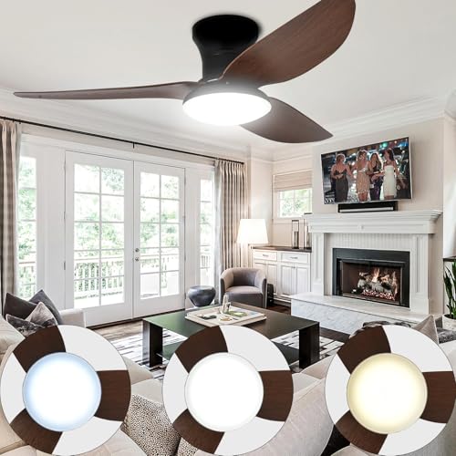 Lrenjon deckenventilator mit beleuchtung und fernbedienung leise led deckenlampe mit ventilator dimmbar 6-Gang ventilator deckenventilator mit licht Timer für Wohn Schlaf- und Esszimmer 100CM-Mahagoni Lrenjon deckenventilator mit beleuchtung und fernbedienung leise led deckenlampe mit ventilator dimmbar 6-Gang ventilator deckenventilator mit licht Timer für Wohn Schlaf- und Esszimmer 100CM-Mahagoni von Lrenjon