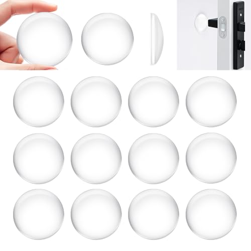 12 Stück Türstopper Wand Transparent - 40x5 mm Elastikpuffer transparent selbstklebend Gummipuffer Selbstklebend für Türklinken Wände Glas und Badezimmer schützt Türen und Wände von Lrocotanc