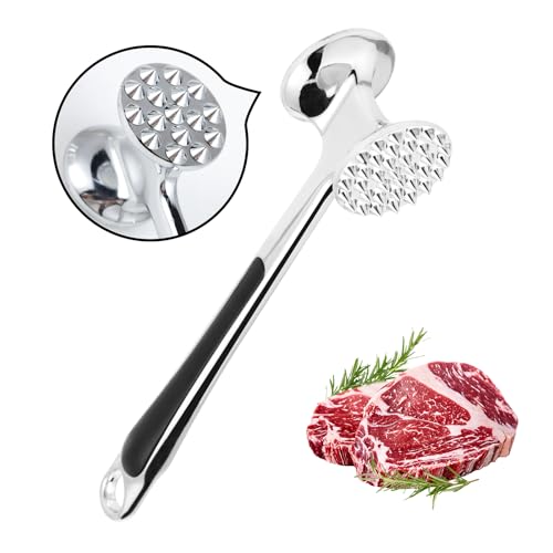 Lrocotanc Fleischklopfer Edelstahl - Schnitzelklopfer - Fleischplattierer - Plattiereisen - Doppelseitiger Fleischhammer - Meat Tenderizer Lrocotanc Fleischklopfer Edelstahl - Schnitzelklopfer - Fleischplattierer - Plattiereisen - Doppelseitiger Fleischhammer - Meat Tenderizer von Lrocotanc