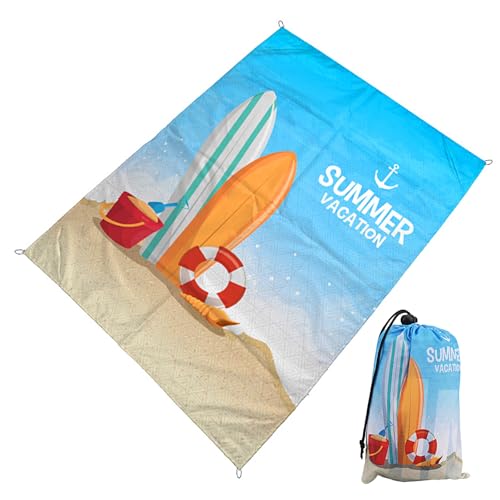 Lrocotanc Strandmatte Wasserdicht 140x200 cm – Große Picknickdecke - Outdoor Picknick Blanket, Faltbare Picnic Mat mit Tasche, Krabbeldecke Outdoor für Park, Strand, Camping, Garten von Lrocotanc