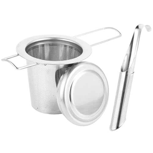 Teesieb Edelstahl - Teesieb Für Losen Tee 2 Stück - Teesieb Für Tasse - Tee Sieb - Tee Zubehör - Tea Infuser - Tea Strainer (1 Tasse & 1 Rohr) von Lrocotanc