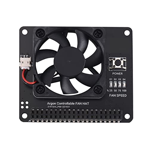 Lrtzizy Lüfterhut für Argon Neo Case, 40-mm-Kühllüfter, PWM-Steuerung, Netzschalter, passend für Raspberry Pi 4, 8 cm x 8 cm x 8 cm Lrtzizy Lüfterhut für Argon Neo Case, 40-mm-Kühllüfter, PWM-Steuerung, Netzschalter, passend für Raspberry Pi 4, 8 cm x 8 cm x 8 cm von Lrtzizy